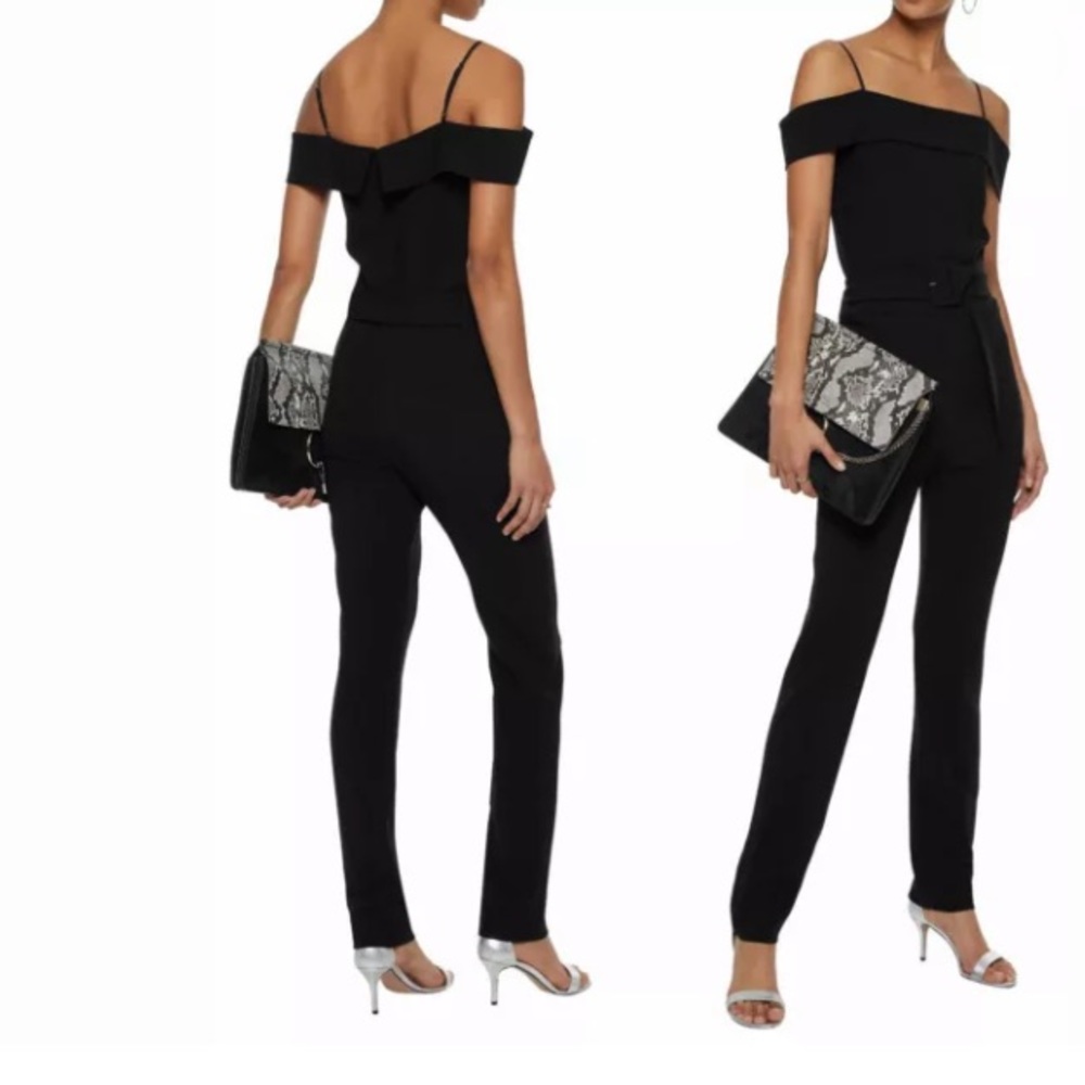 Theory Off the shoulder admiral crepe black ju